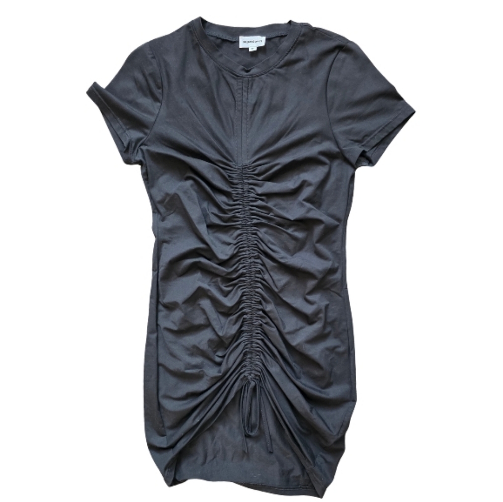 superdown Black Ruched Mini Dress